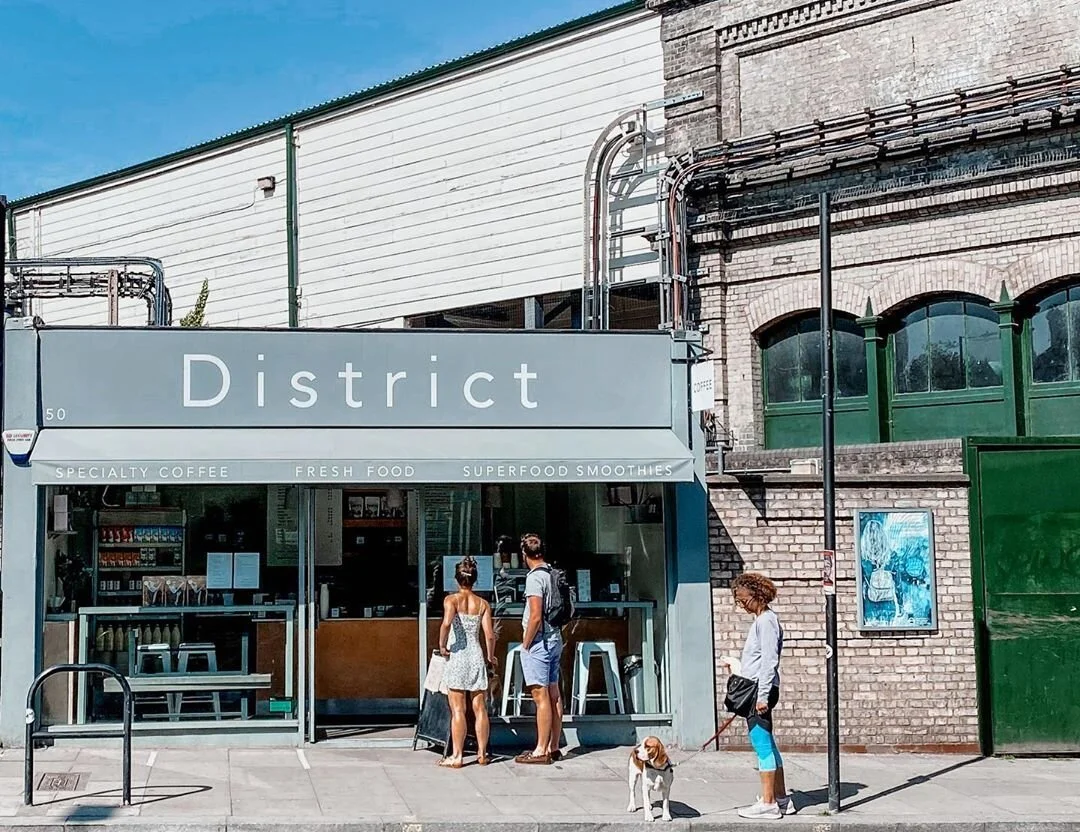 District Cafe and Urban Street Scene